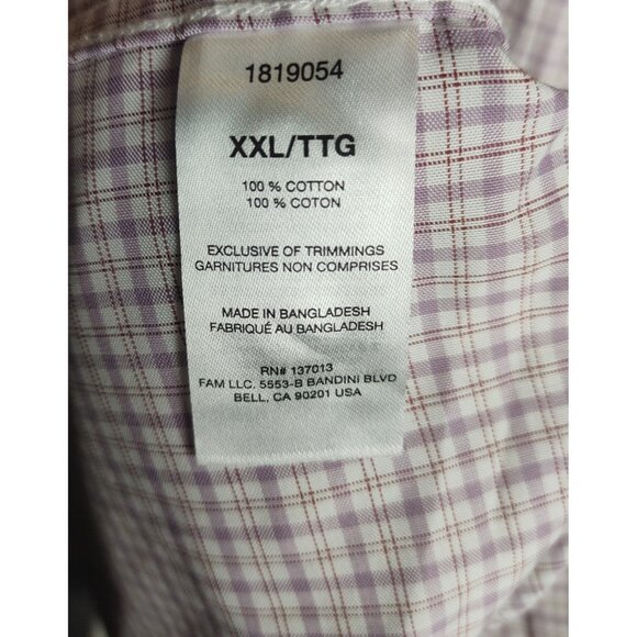 Banana Republic Men’s XXL Light Purple Check Dress Shirt Long Sleeve NWT - Picture 2 of 10